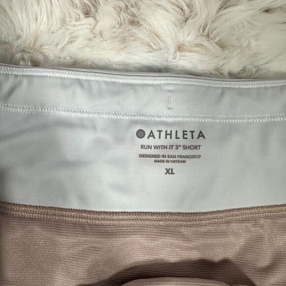 Athleta Run With It 3" Short Grey Snake Reptile Print Size XL - Picture 3 of 6